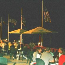 dining by the moonlight at the Old Marco Lodge on the water