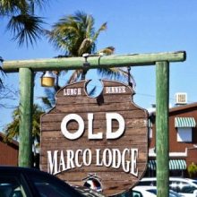 the Old Marco Lodge sign since 1869